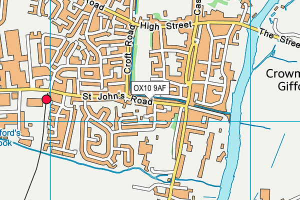 OX10 9AF map - OS VectorMap District (Ordnance Survey)