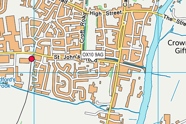 OX10 9AG map - OS VectorMap District (Ordnance Survey)