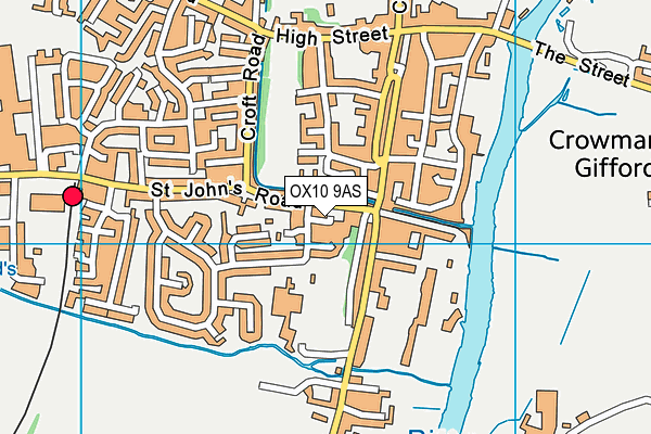 OX10 9AS map - OS VectorMap District (Ordnance Survey)