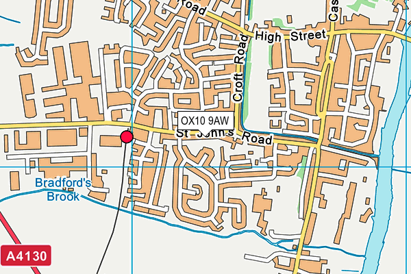 OX10 9AW map - OS VectorMap District (Ordnance Survey)