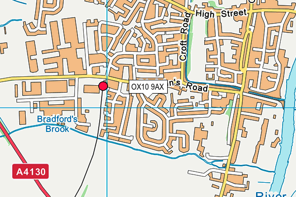 OX10 9AX map - OS VectorMap District (Ordnance Survey)