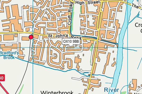OX10 9BB map - OS VectorMap District (Ordnance Survey)