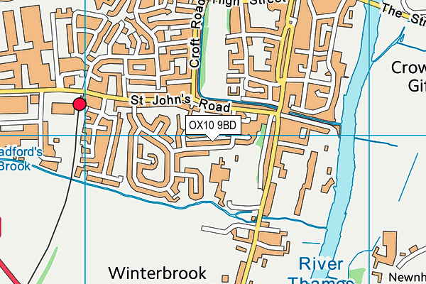 OX10 9BD map - OS VectorMap District (Ordnance Survey)