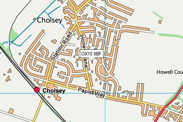 OX10 9BF map - OS VectorMap District (Ordnance Survey)