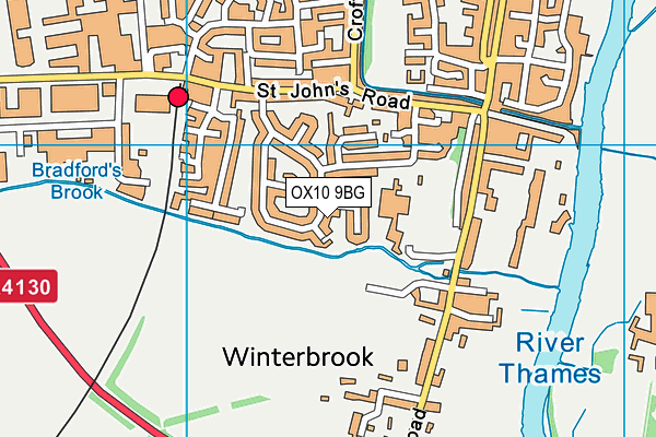 OX10 9BG map - OS VectorMap District (Ordnance Survey)