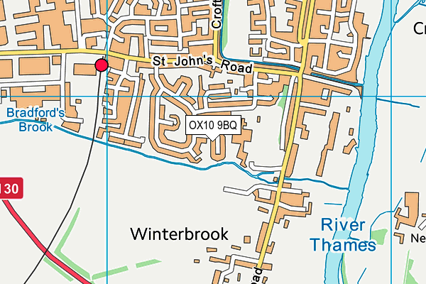 OX10 9BQ map - OS VectorMap District (Ordnance Survey)