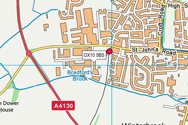 OX10 9BS map - OS VectorMap District (Ordnance Survey)