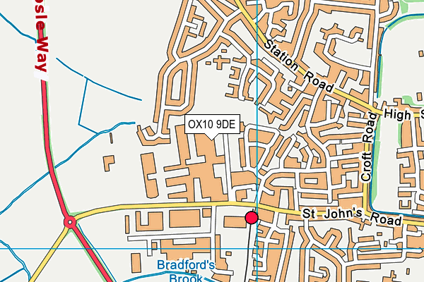 OX10 9DE map - OS VectorMap District (Ordnance Survey)