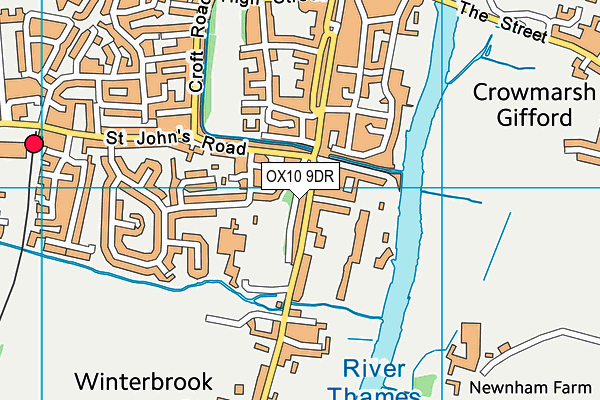 OX10 9DR map - OS VectorMap District (Ordnance Survey)