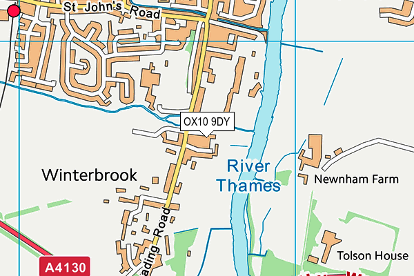 OX10 9DY map - OS VectorMap District (Ordnance Survey)