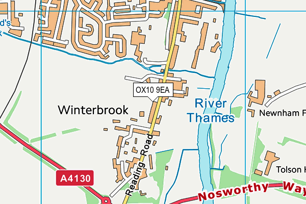 OX10 9EA map - OS VectorMap District (Ordnance Survey)