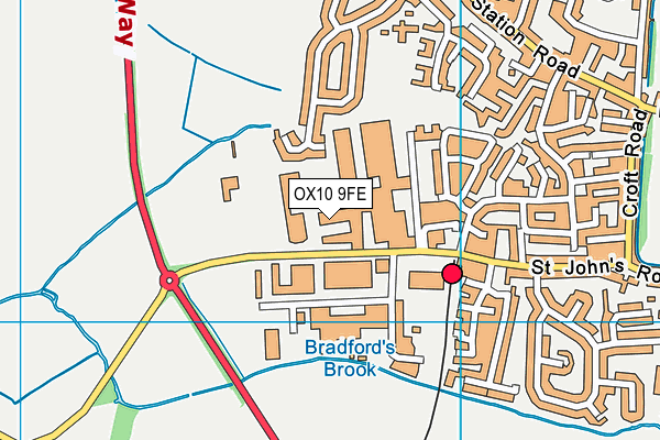 OX10 9FE map - OS VectorMap District (Ordnance Survey)