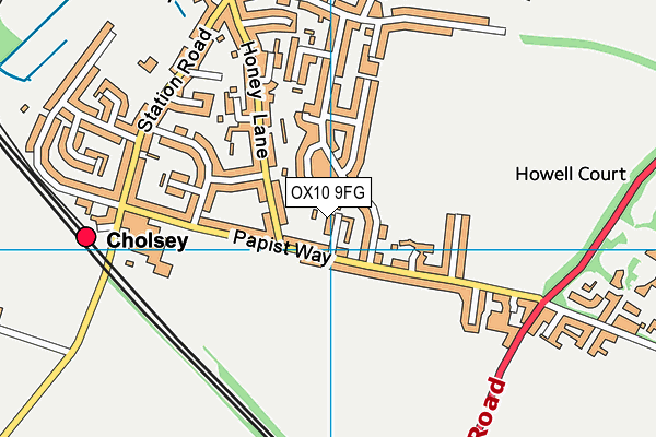 OX10 9FG map - OS VectorMap District (Ordnance Survey)