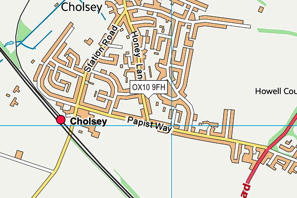 OX10 9FH map - OS VectorMap District (Ordnance Survey)