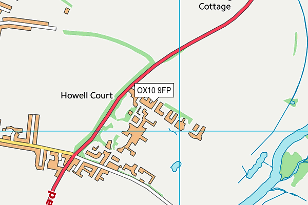 OX10 9FP map - OS VectorMap District (Ordnance Survey)