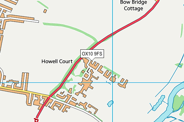 OX10 9FS map - OS VectorMap District (Ordnance Survey)
