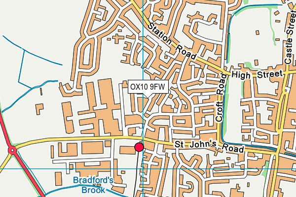 OX10 9FW map - OS VectorMap District (Ordnance Survey)