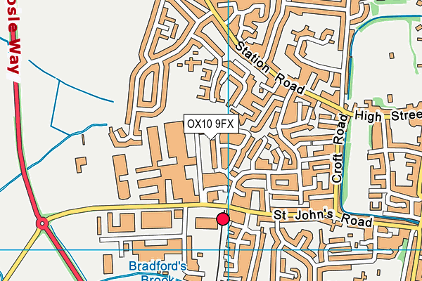 OX10 9FX map - OS VectorMap District (Ordnance Survey)