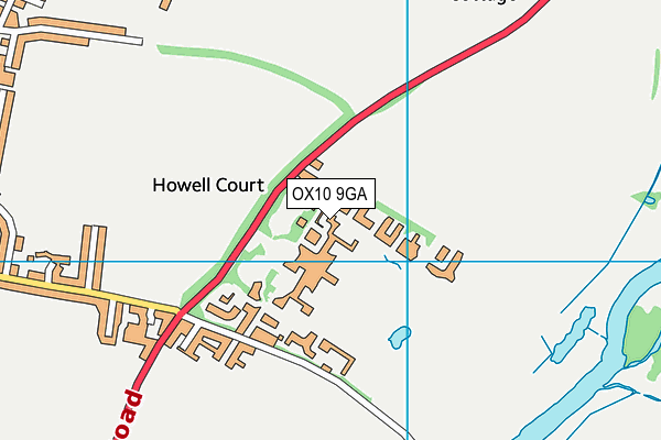 OX10 9GA map - OS VectorMap District (Ordnance Survey)