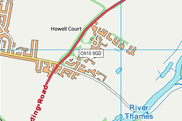 OX10 9GD map - OS VectorMap District (Ordnance Survey)