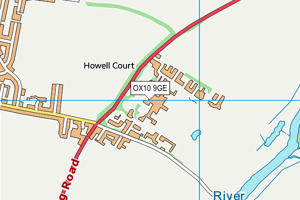 OX10 9GE map - OS VectorMap District (Ordnance Survey)