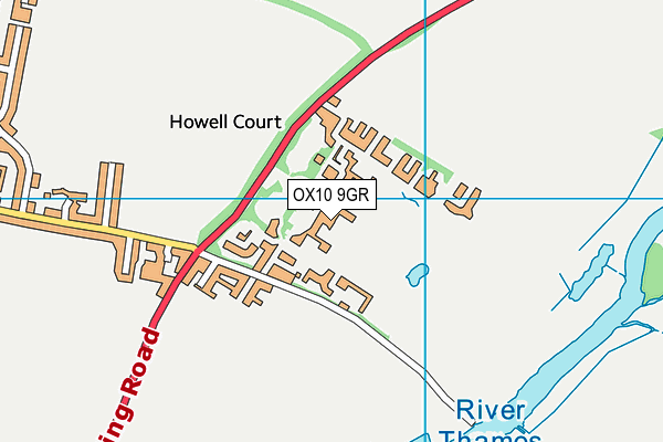 OX10 9GR map - OS VectorMap District (Ordnance Survey)