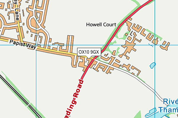 OX10 9GX map - OS VectorMap District (Ordnance Survey)