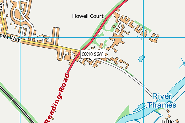 OX10 9GY map - OS VectorMap District (Ordnance Survey)