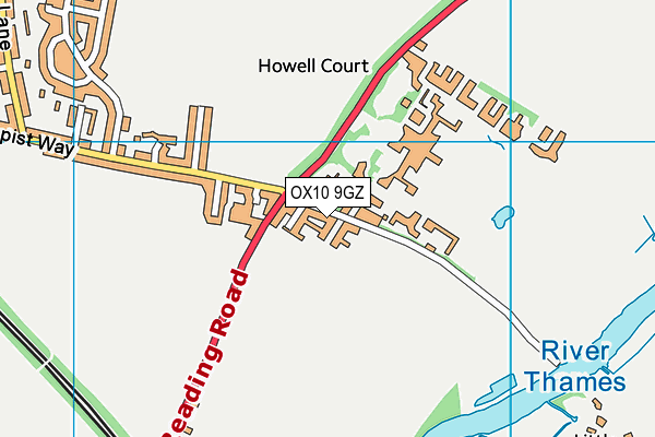 OX10 9GZ map - OS VectorMap District (Ordnance Survey)