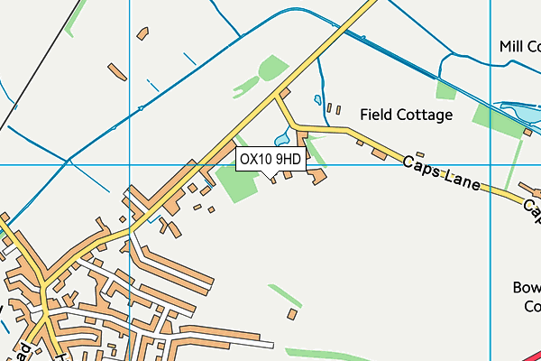 OX10 9HD map - OS VectorMap District (Ordnance Survey)