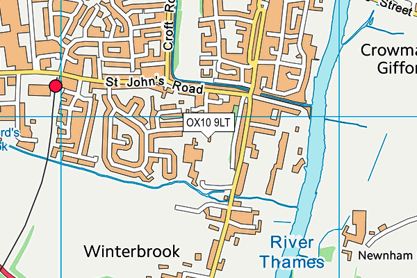 OX10 9LT map - OS VectorMap District (Ordnance Survey)