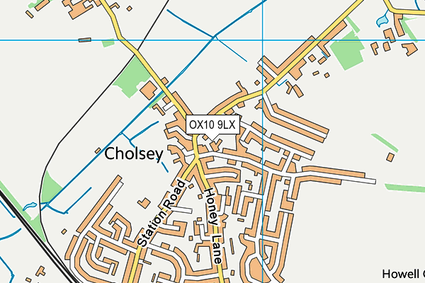 OX10 9LX map - OS VectorMap District (Ordnance Survey)