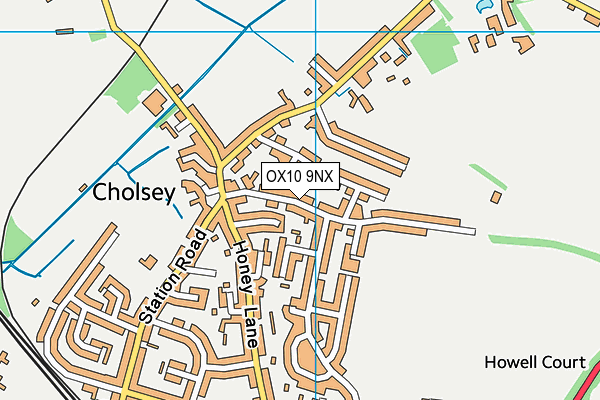 OX10 9NX map - OS VectorMap District (Ordnance Survey)