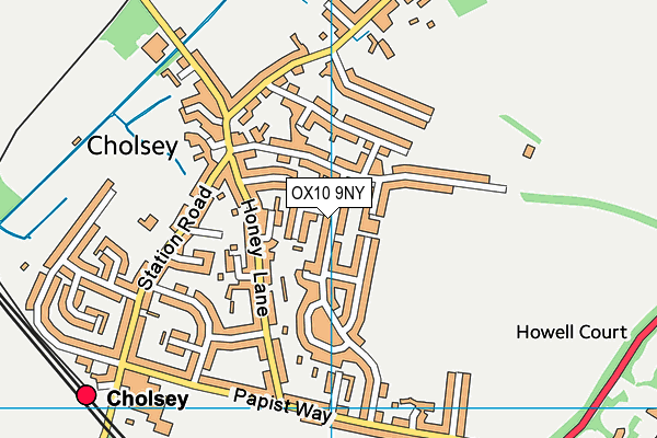 OX10 9NY map - OS VectorMap District (Ordnance Survey)