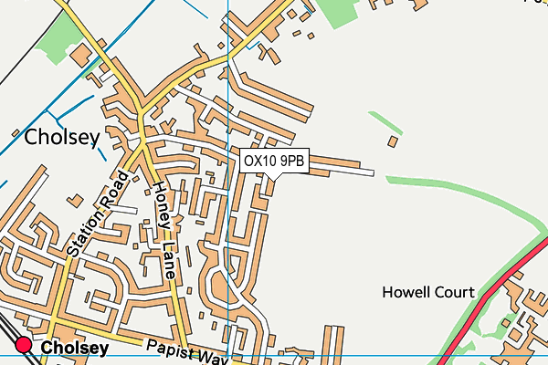 OX10 9PB map - OS VectorMap District (Ordnance Survey)