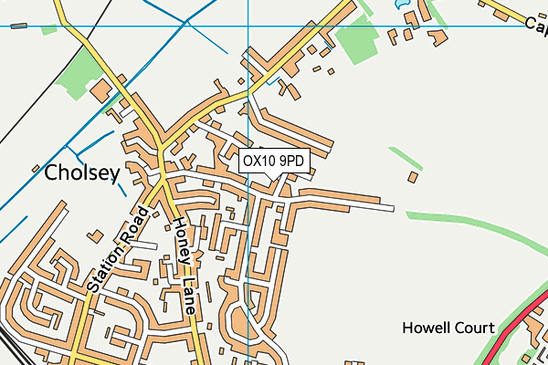 OX10 9PD map - OS VectorMap District (Ordnance Survey)