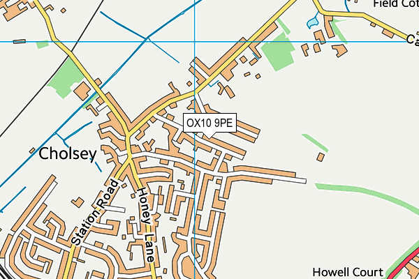 OX10 9PE map - OS VectorMap District (Ordnance Survey)