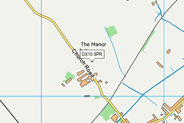 OX10 9PR map - OS VectorMap District (Ordnance Survey)