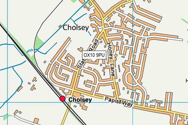 OX10 9PU map - OS VectorMap District (Ordnance Survey)