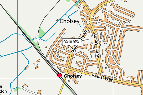 OX10 9PX map - OS VectorMap District (Ordnance Survey)