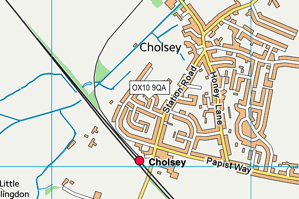 OX10 9QA map - OS VectorMap District (Ordnance Survey)