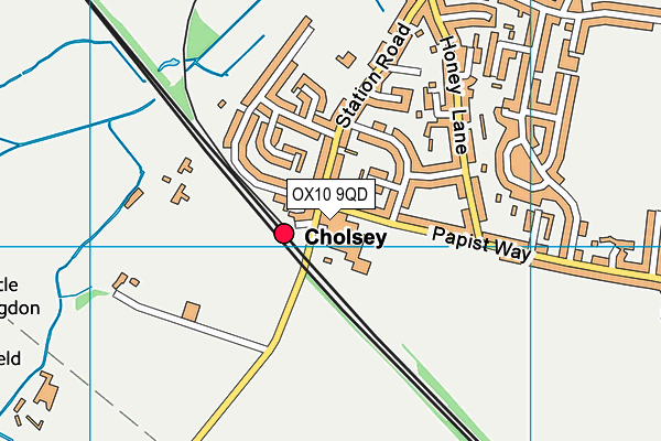 OX10 9QD map - OS VectorMap District (Ordnance Survey)