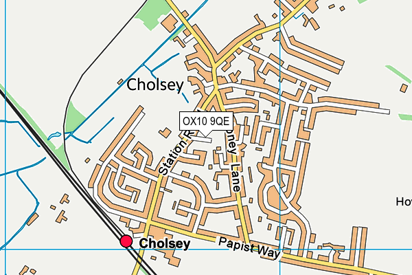 OX10 9QE map - OS VectorMap District (Ordnance Survey)