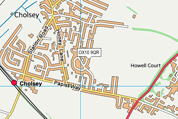 OX10 9QR map - OS VectorMap District (Ordnance Survey)