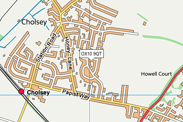 OX10 9QT map - OS VectorMap District (Ordnance Survey)