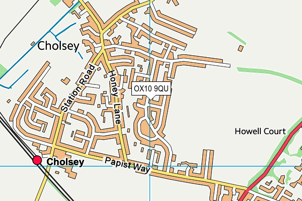 OX10 9QU map - OS VectorMap District (Ordnance Survey)