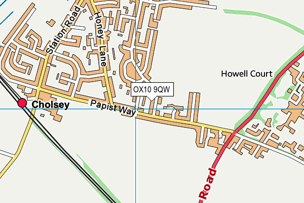 OX10 9QW map - OS VectorMap District (Ordnance Survey)