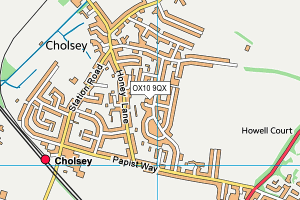 OX10 9QX map - OS VectorMap District (Ordnance Survey)