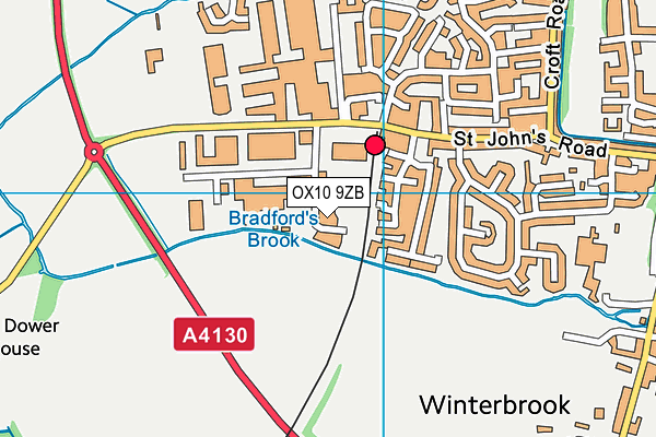 OX10 9ZB map - OS VectorMap District (Ordnance Survey)