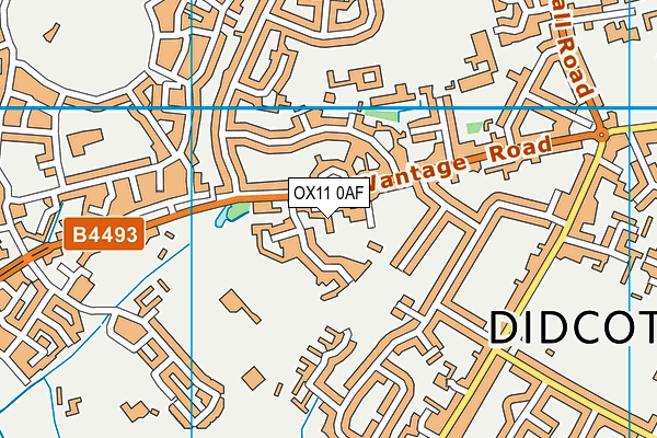 OX11 0AF map - OS VectorMap District (Ordnance Survey)